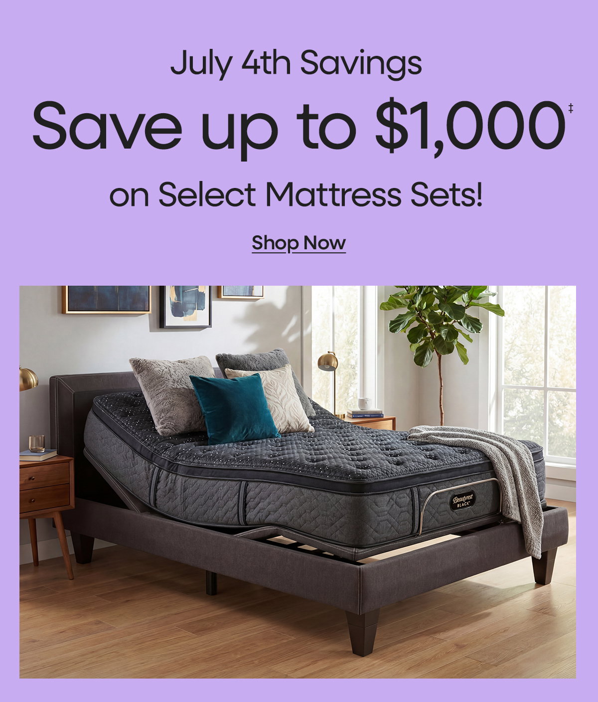 Final days to save up to $1, 00 on select mattress sets!