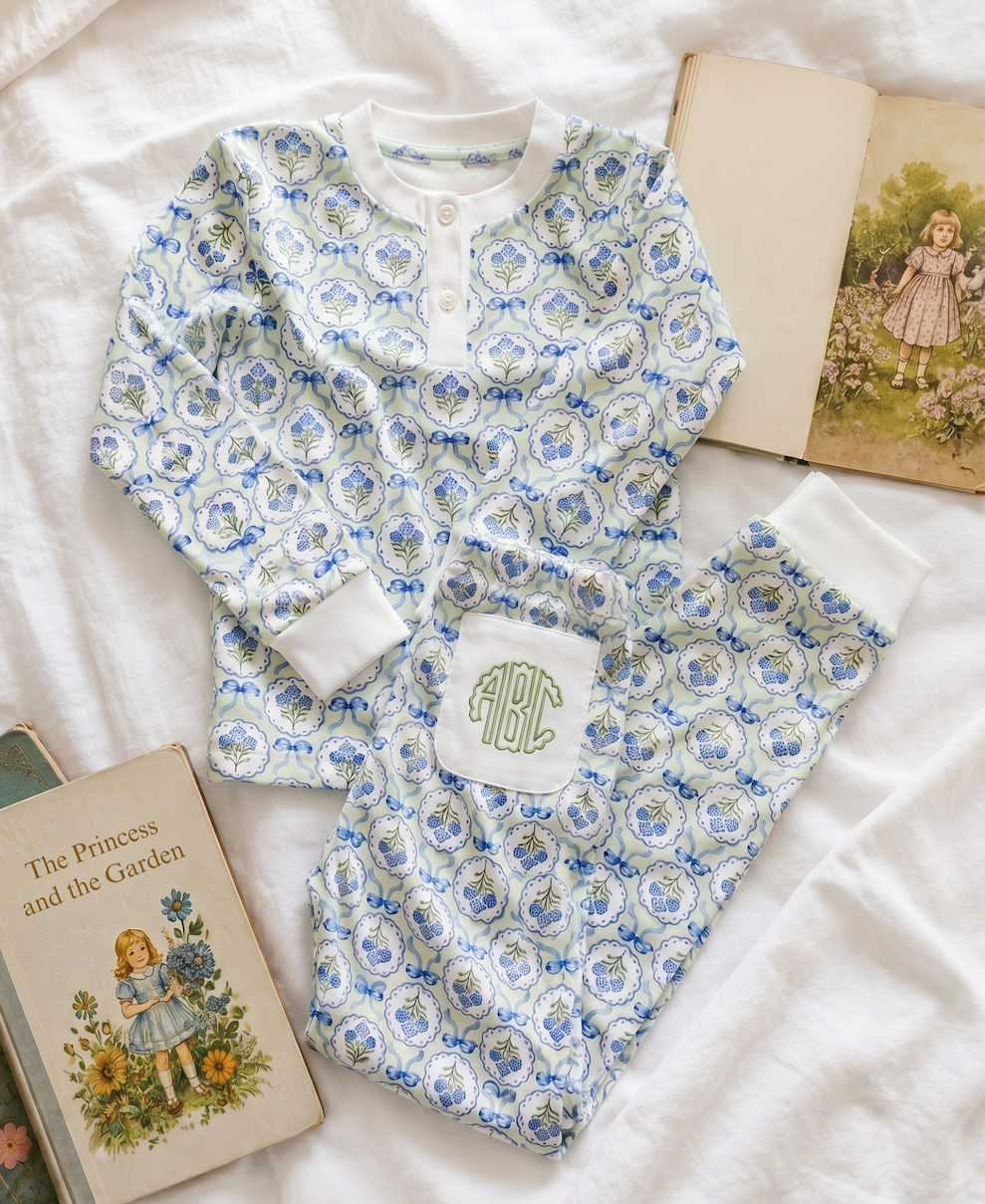 Hydrangea Garden Knit Pajama Set