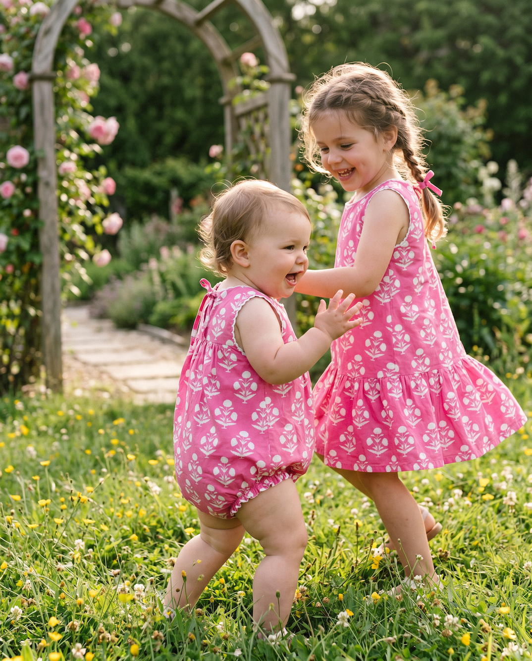 Pink Floral Block Print Collection