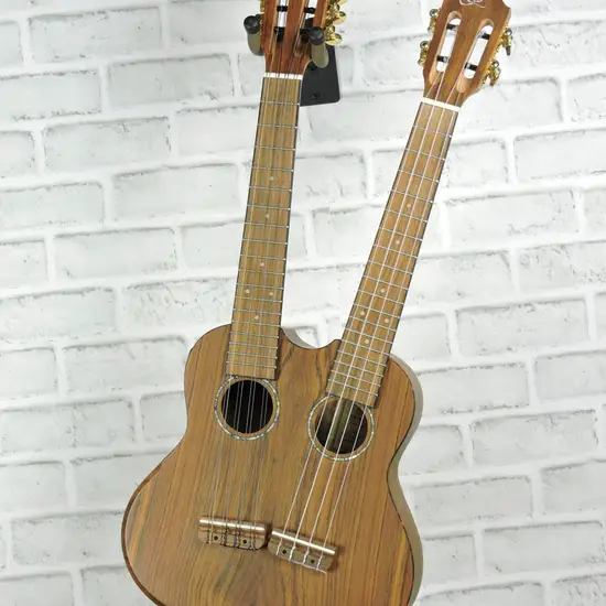 Ortega Hydra Double Neck 4-String/8-String Acoustic Electric Tenor Ukulele With Case
