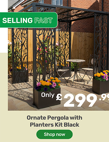 https://www.homebase.co.uk/en-uk/ornate-pergola-with-planters-kit-black/p/8499786. Only £299.99