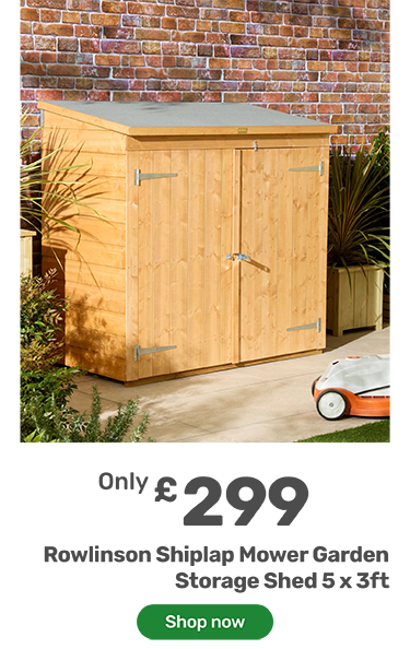 Rowlinson Shiplap Mower Garden Storage Shed 5 x 3ft. £299