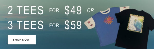 2 tees for $49 or 3 tees for $59