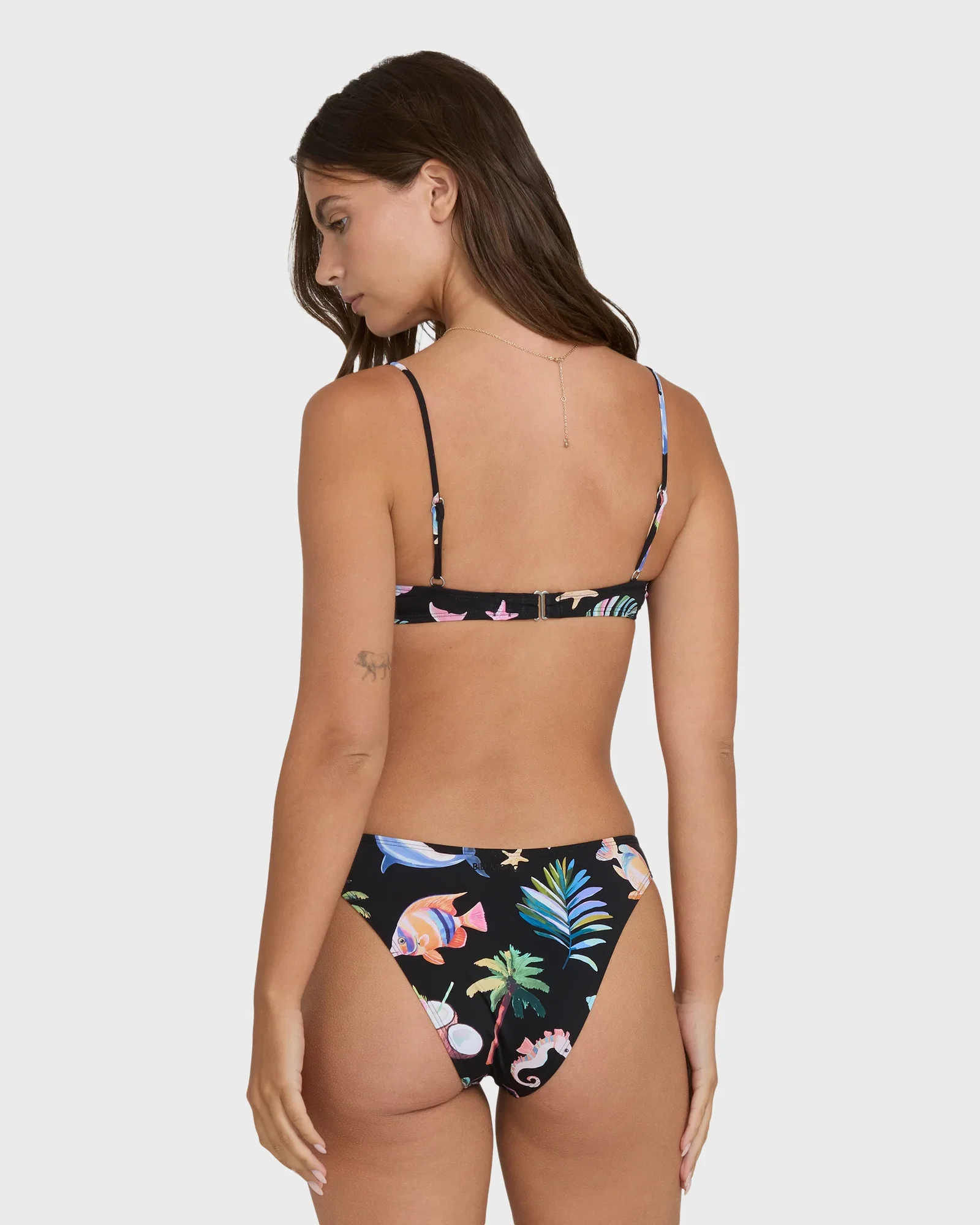 Image of Party Wave Hike Bikini Bottoms - Black Pebble