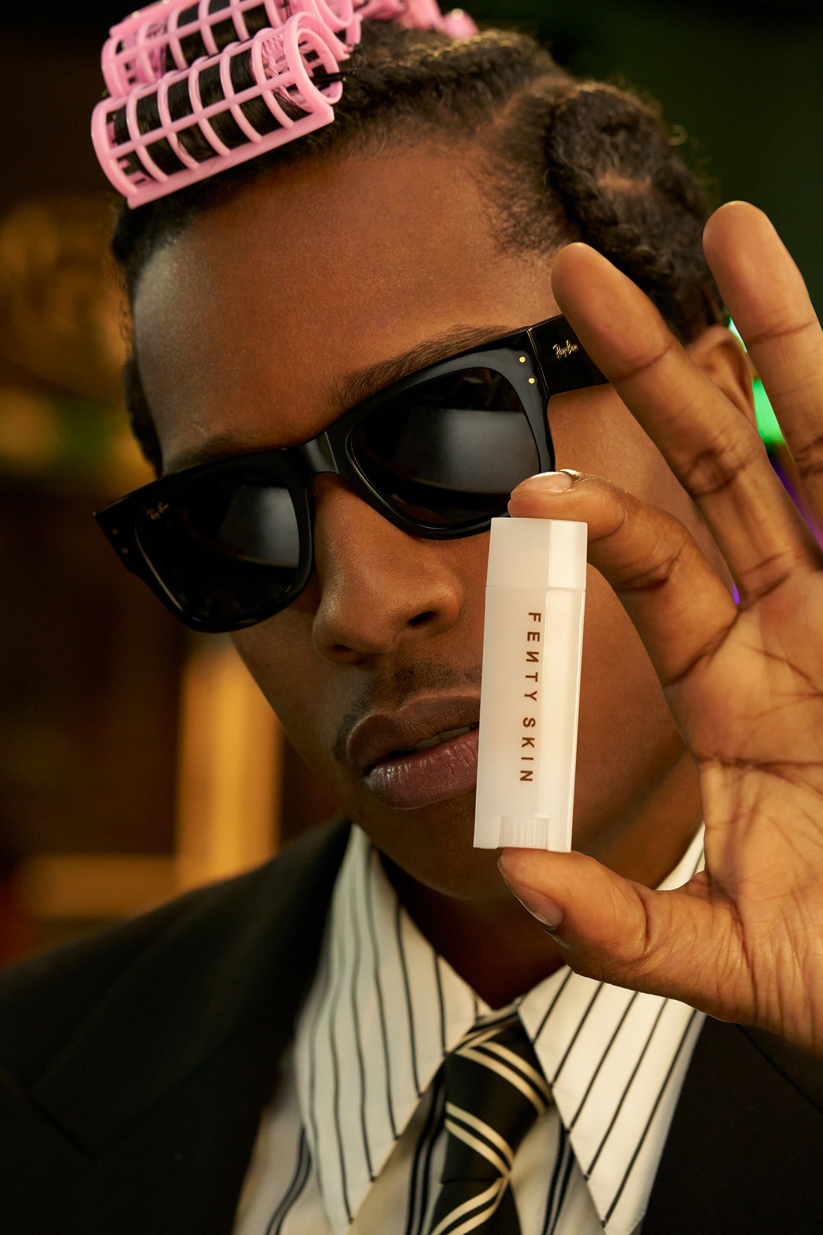 A$AP Rocky holding Lux Balm