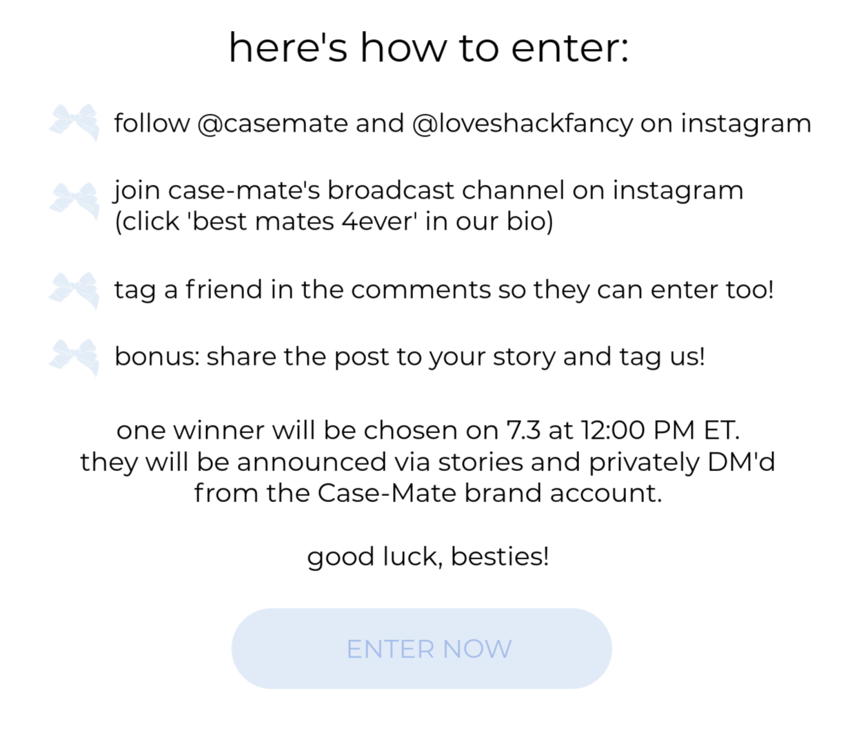 We're giving away the entire Case-Mate x LoveShackFancy Collection on our socials!