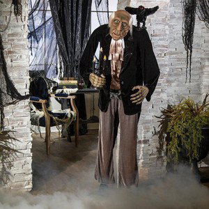 68" Animated Light-Up Butler Decoration