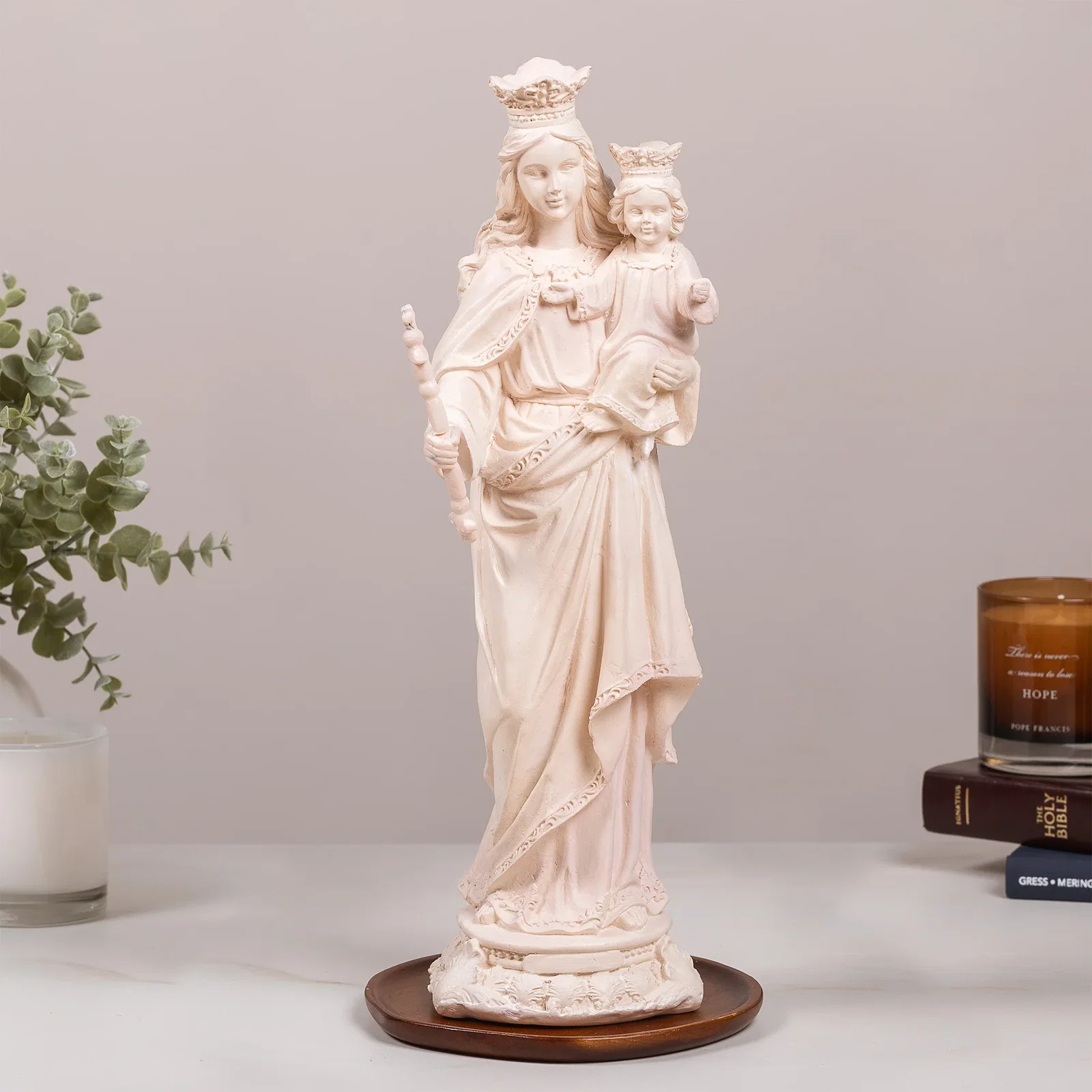 Our Lady Help of Christians Statue - White