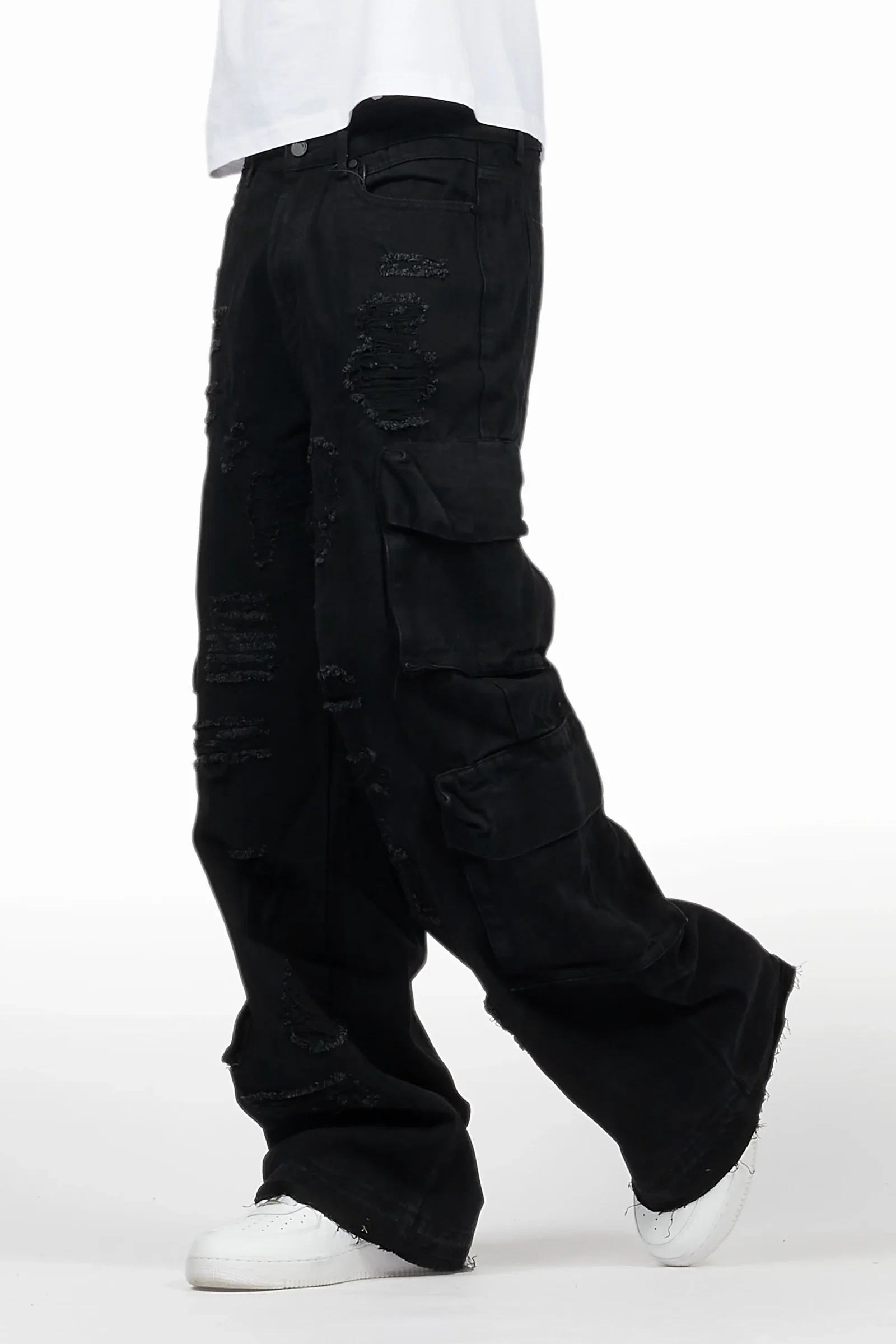 Image of Peppe Black Baggy Fit Jean