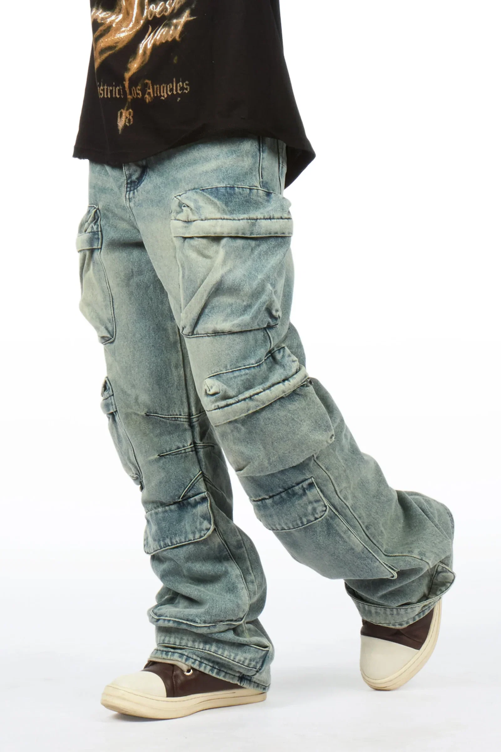 Image of Mahesh Vintage Blue Baggy Fit Jean