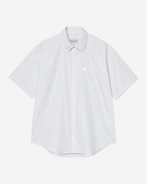 Carhartt WIP Short Sleeve Keene Stripe Shirt | White