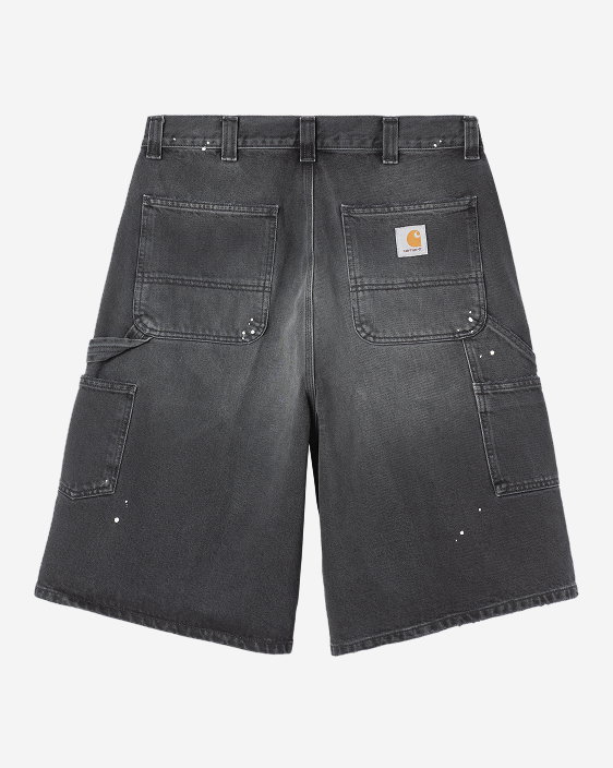 Carhartt WIP OG Single Knee Short | Black (Destroy Wash, Splatter)