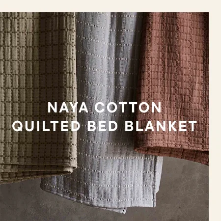 Naya Organic Cotton Quilted Bed Blanket