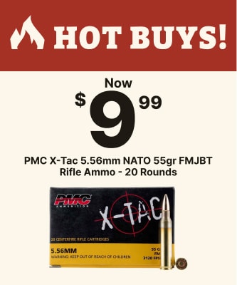 Hot Buys! | Now $9.99 | PMC X-Tac 5.56 mm NATO 55gr FMJBT Rifle Ammo - 20 Rounds