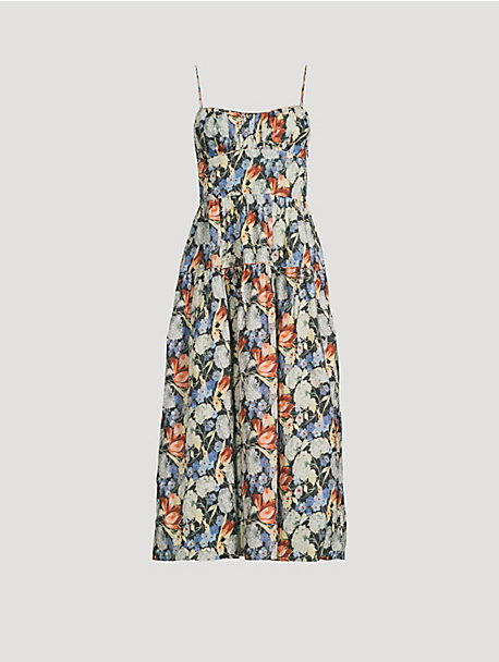 Benoit Midi Dress In Floral Print