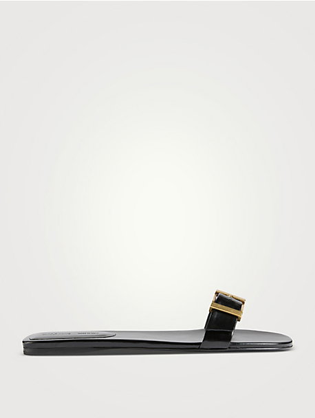 Manhattan Leather Slide Sandals