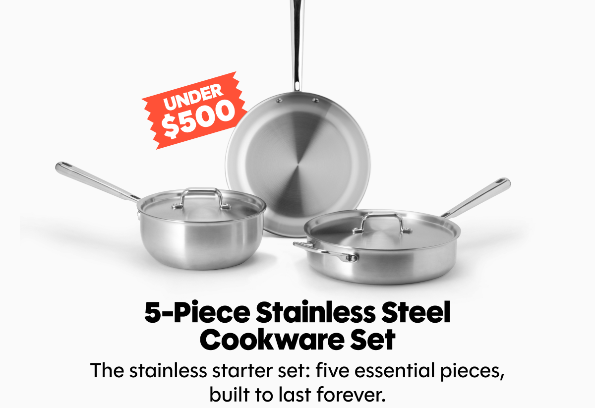 5-piece stainless steel cookware sets