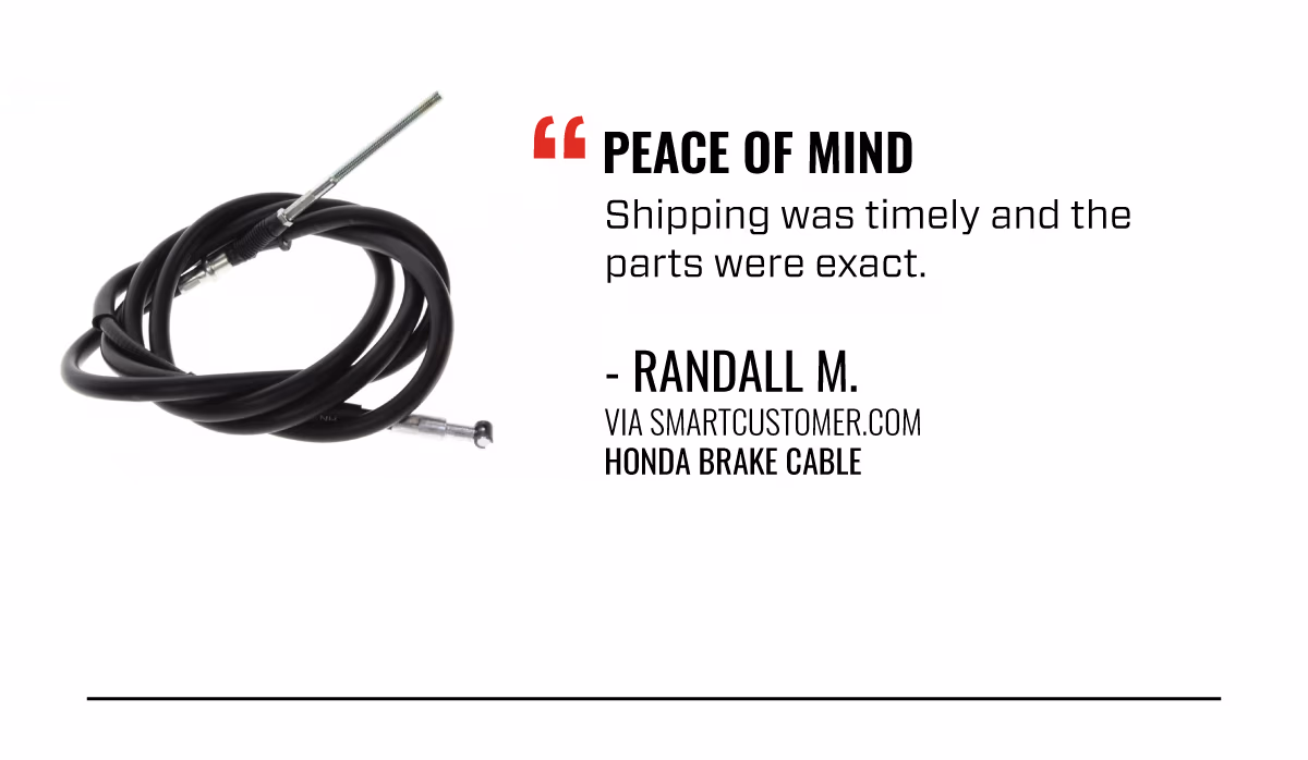 PEACE OF MIND | SHIPPING WAS TIMELY AND THE PARTS WERE EXACT