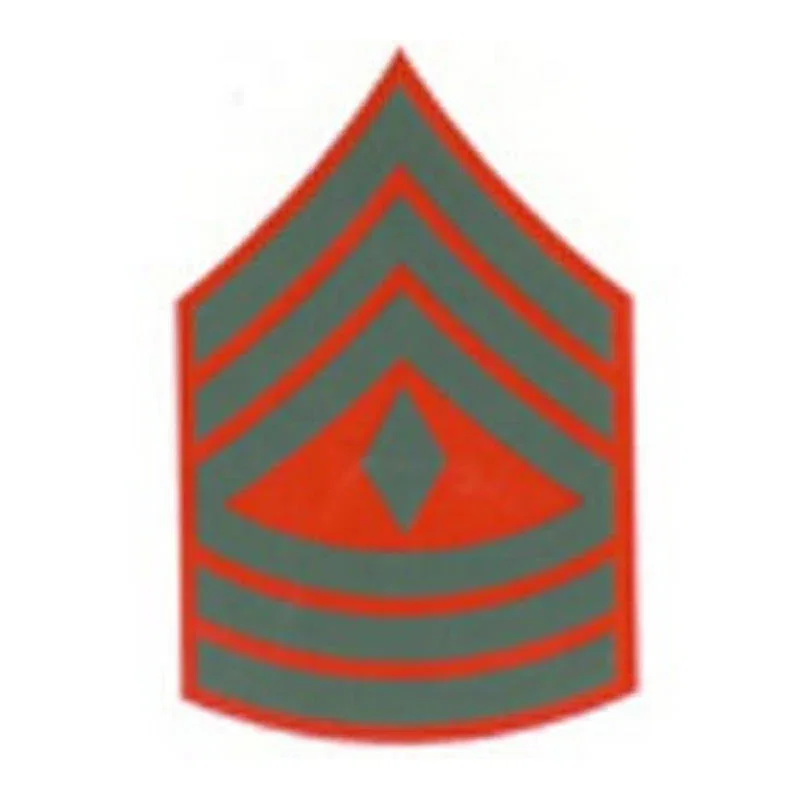 Image of First Sergeant Red and Green Rank Insignia Decal