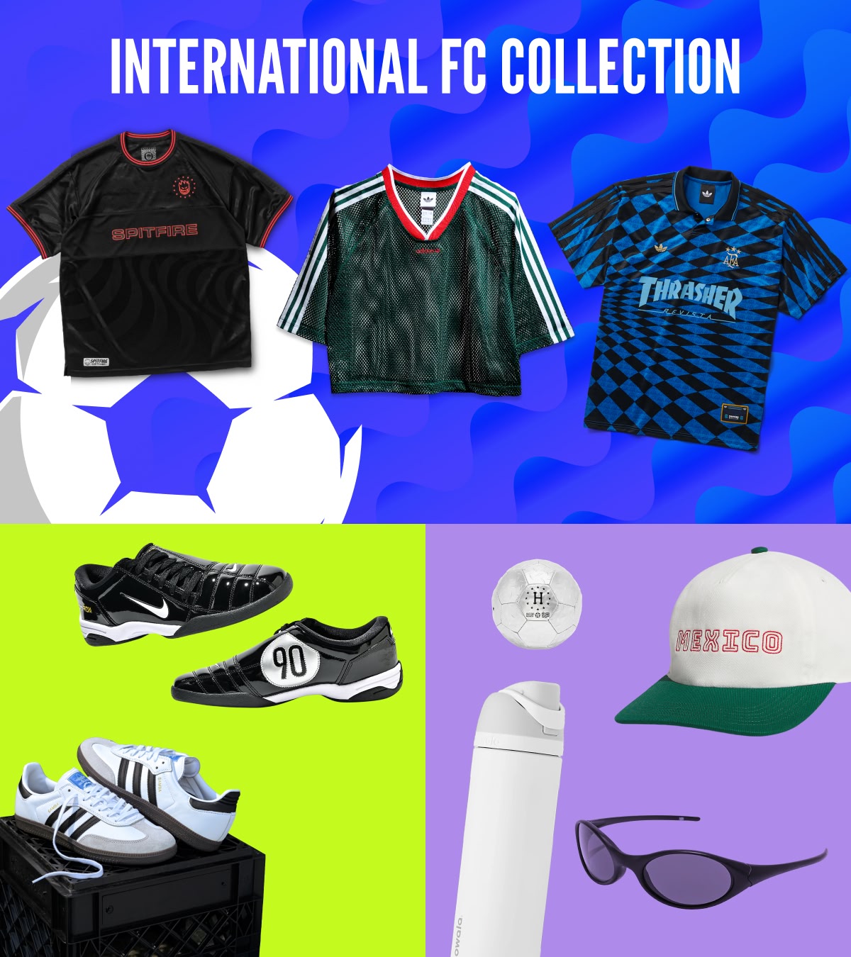 Shop the International FC Collection, feeaturing jerseys, shoes, water bottles, and more