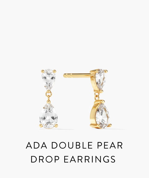 Ada Double Pear Drop Earrings.