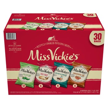 Miss Vickie's Kettle Cooked Potato Chips, 1.38 oz, Variety Pack, 30-Count