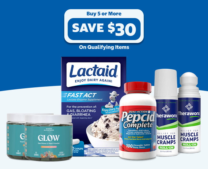 Stock Up and Save. Buy 5 or more, save $30