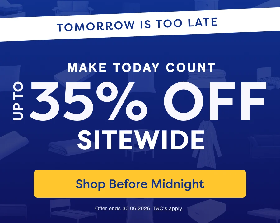 Tomorrow is Too Late. Up to 35% OFF Sitewide. Shop Before Midnight.
