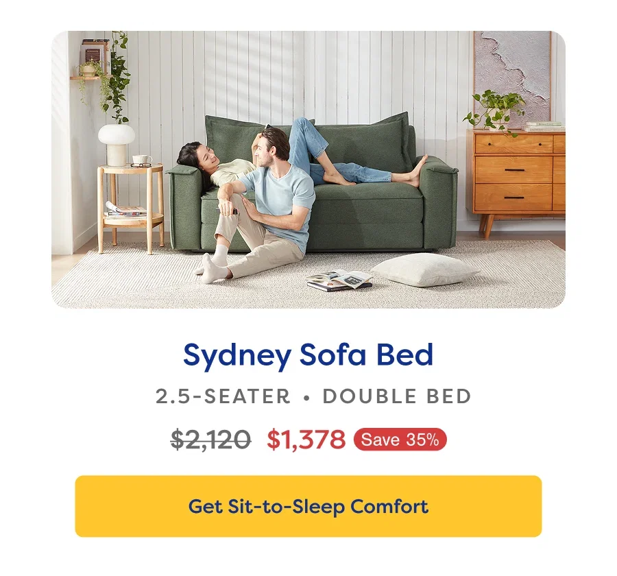 Sydney Sofa Bed. Get Sit-to-Sleep Comfort