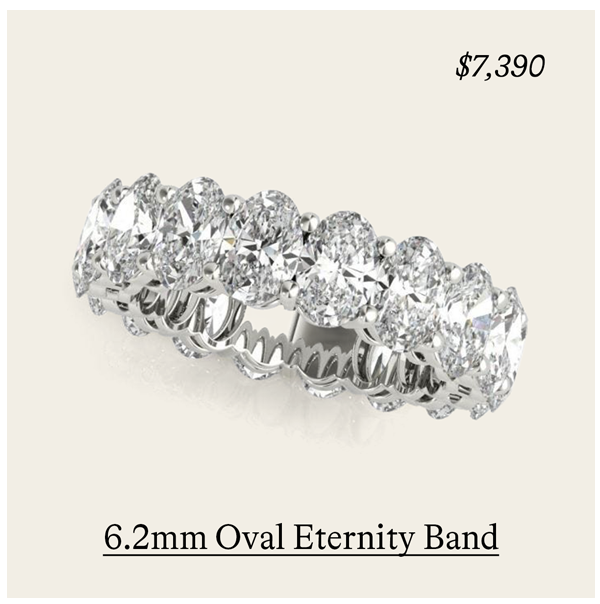 6.2mm Oval Eternity Band