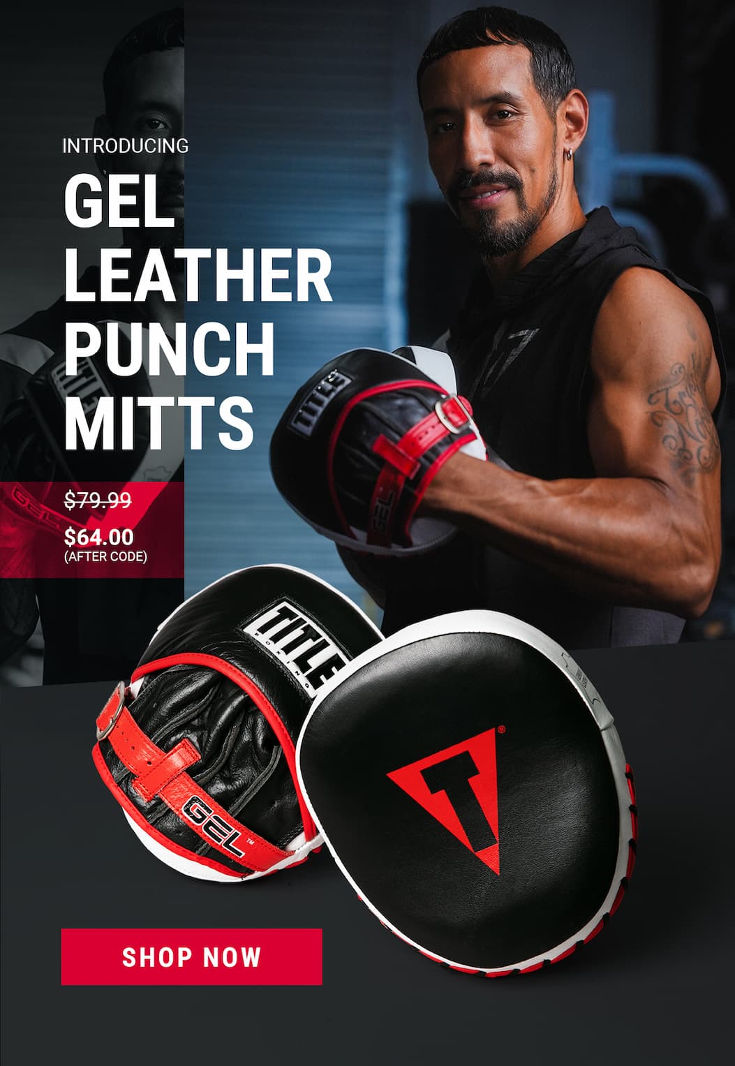 SHOP TITLE BOXING GEL LEATHER PUNCH MITTS