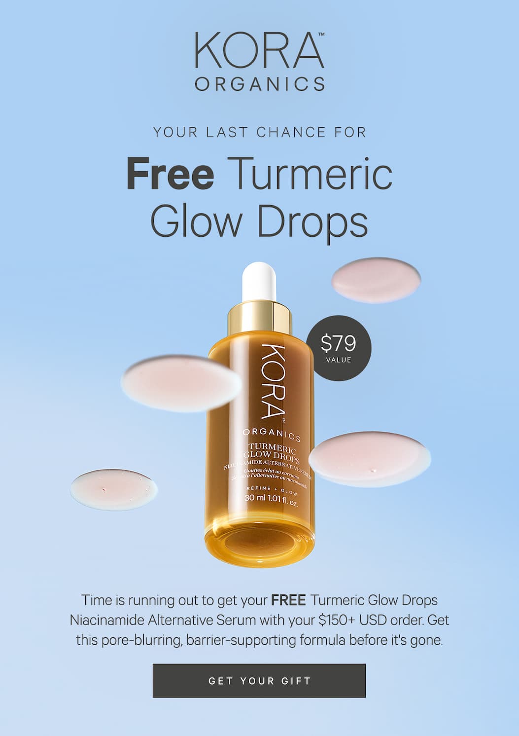 Spend $150+ and receive a FREE full size Turmeric Glow Drops