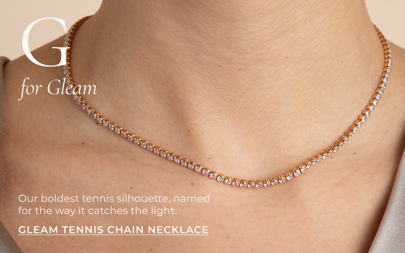 GLEAM TENNIS CHAIN NECKLACE
