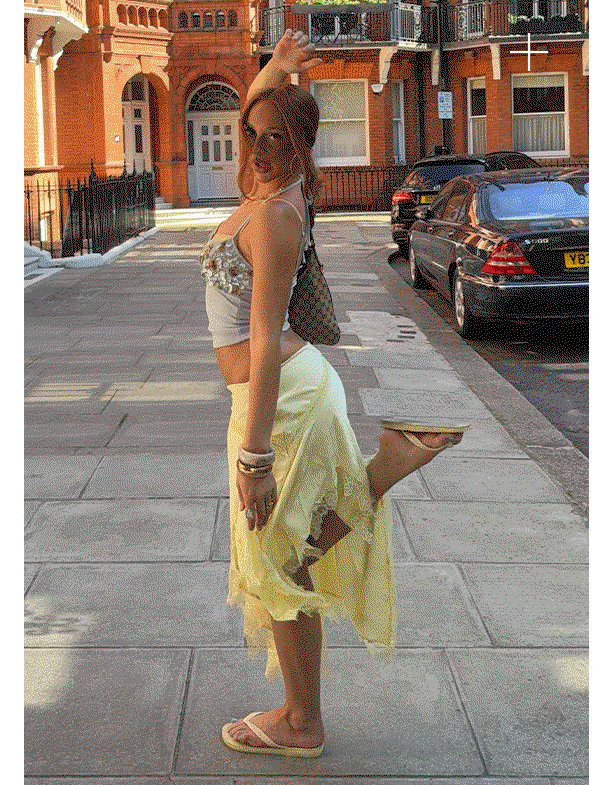 Suay Asymmetrical Midi Skirt — Yellow