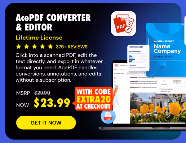AcePDF Converter & Editor: Lifetime License