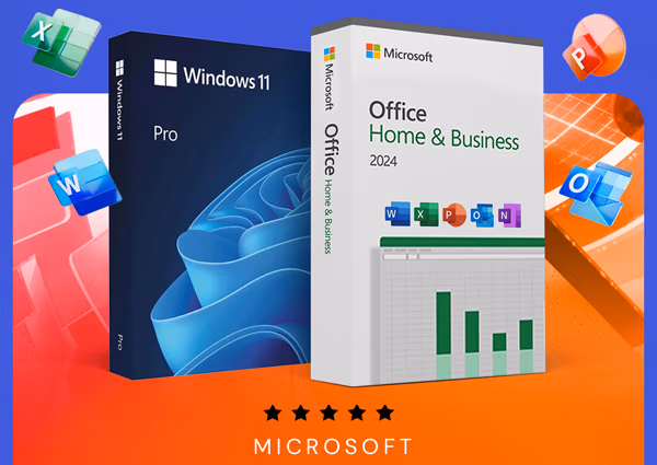 Microsoft Office 2024 Home & Business + Windows 11 Pro Bundle