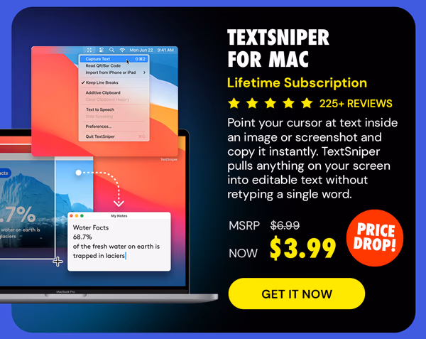 TextSniper for Mac: Lifetime Subscription
