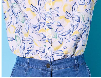 Lemon print blouse