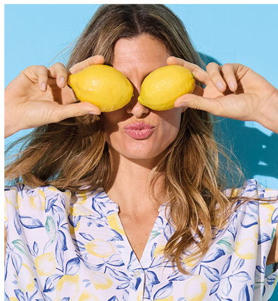 Lemon print blouse