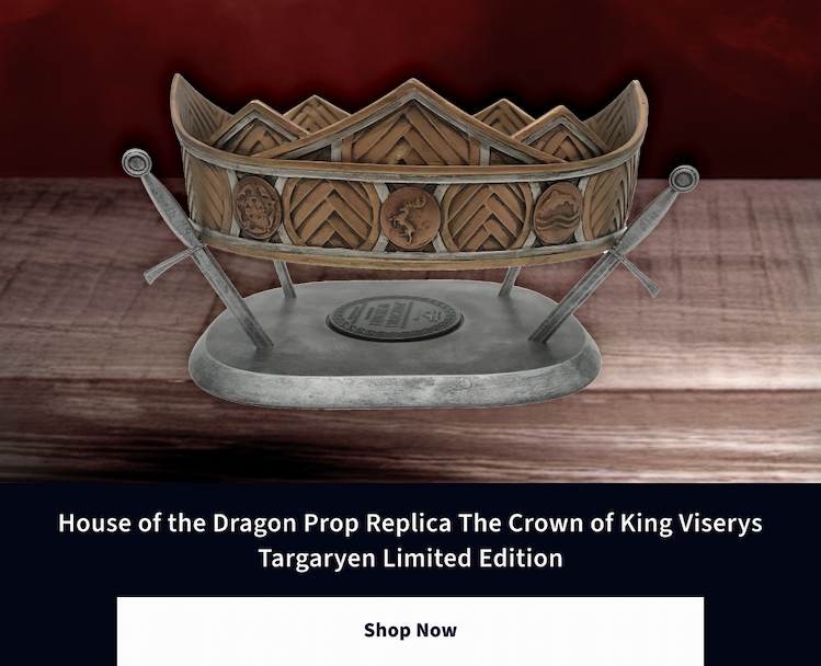 House of the Dragon Prop Replica The Crown of King Viserys Targaryen Limited Edition