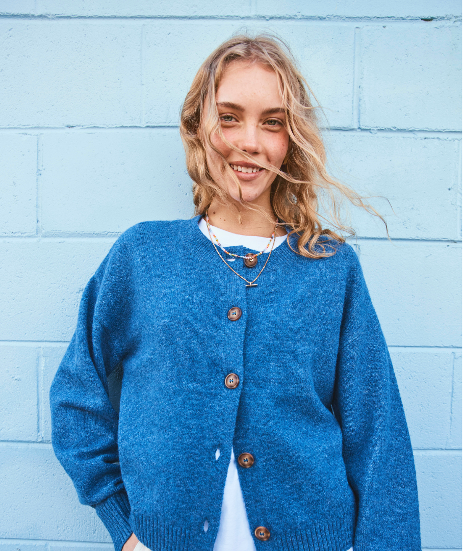 ADDISON CREW NECK CARDIGAN
