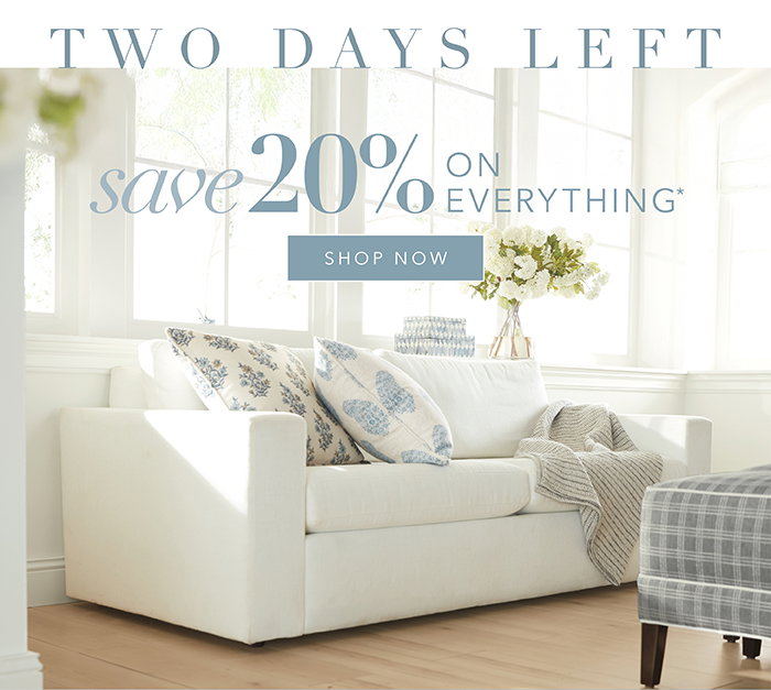 Save 20% on everything*
