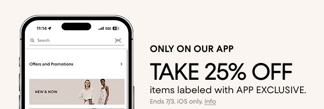 Take 25% Off on the app