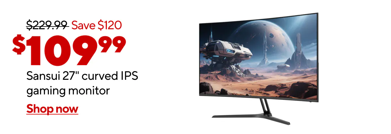 (AD: $109.99) Sansui 27 Curved 200Hz Gaming Monitor (Reg: $229.99, Save $120)