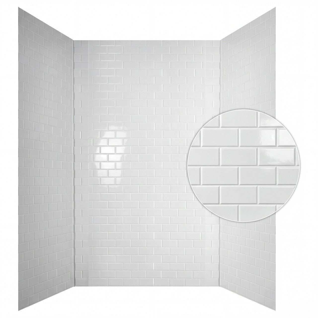 Image of Subway Tile Shower  Wall Panels Surround