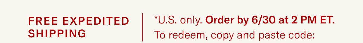 Free Expidited Shipping