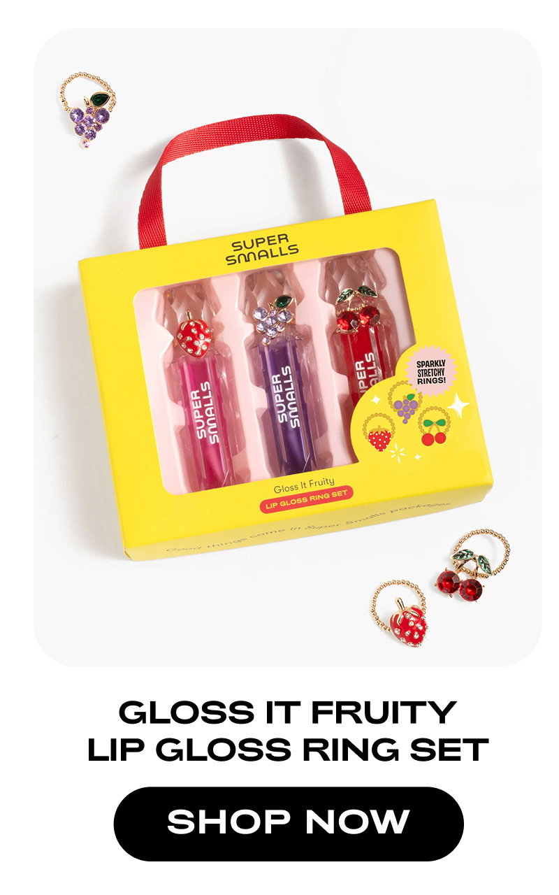 Gloss it Fruity Lip Gloss Ring Set