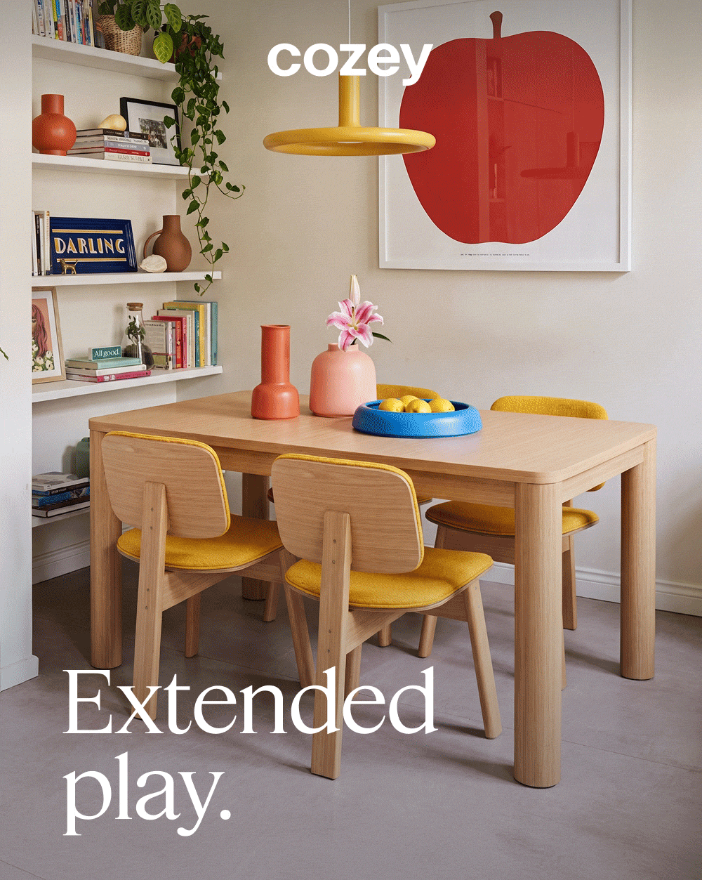 Extended play. Meet Orsa, the fun new extendable, round leg dining table that plays well with others. Shop now.