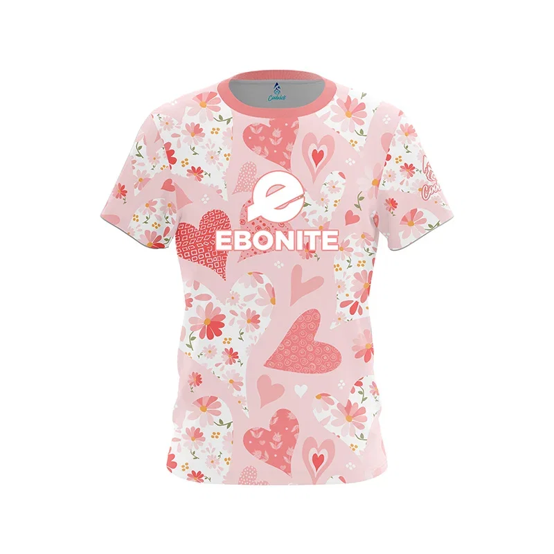 Image of Blushing Garden CoolWick Bowling Jersey - Ebonite