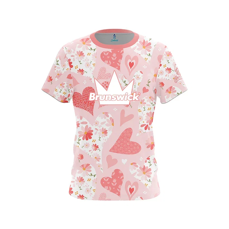 Image of Blushing Garden CoolWick Bowling Jersey - Brunswick
